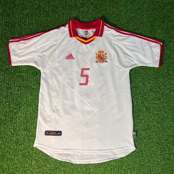 Carles Puyol 02-03 Spain White Retro Jersey